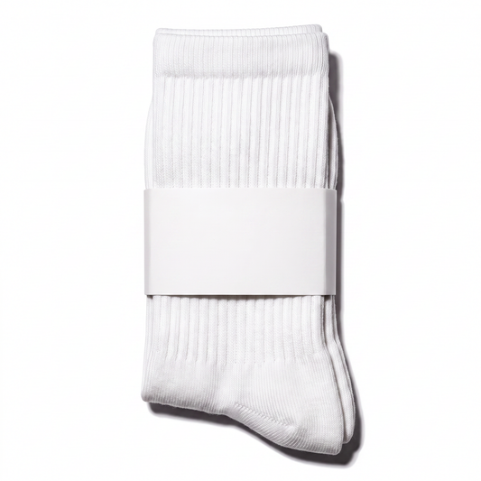 Cotton Knit Ribbed Socks