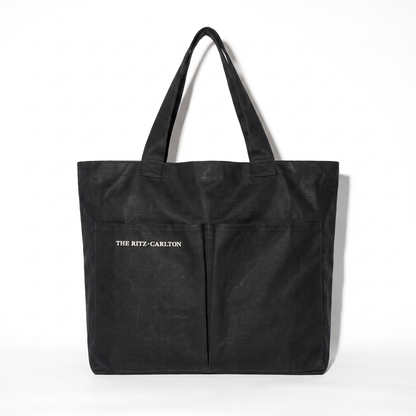 Double Pocket Wide Tote